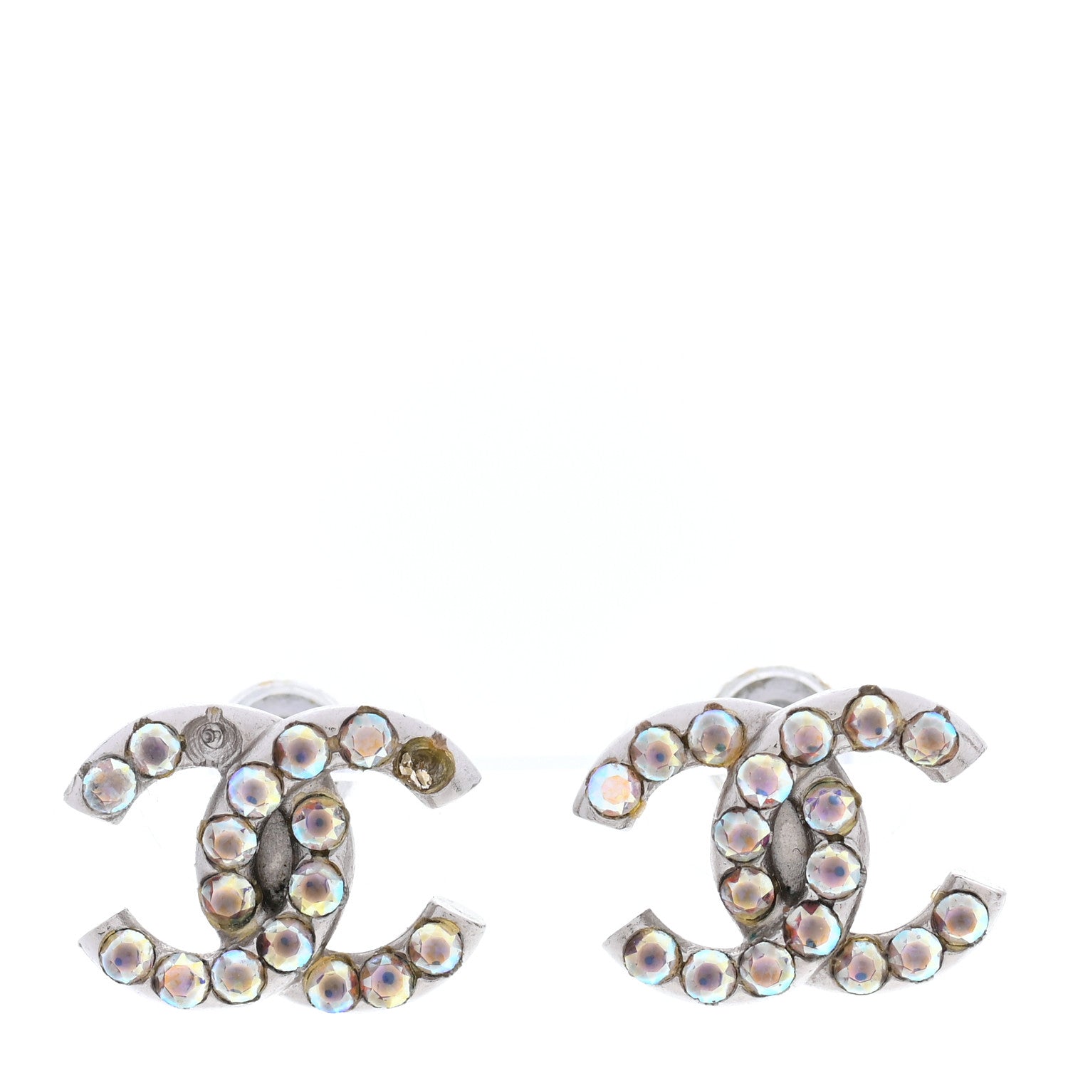 Chanel Iridescent Crystal CC Earrings Multicolor 1 of 7