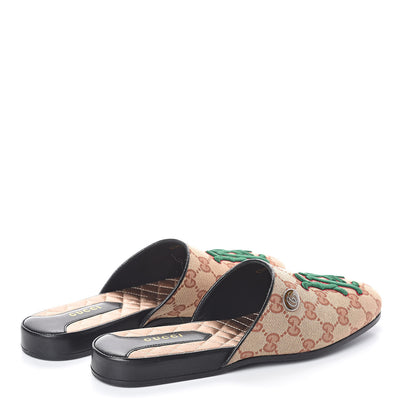 Gucci X MLB GG Monogram LA Dodgers Embroidered Womens GG Slippers 37 Beige Ruggine 4 of 7