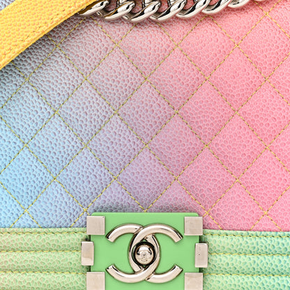 Chanel Caviar Quilted Medium Cuba Rainbow Boy Flap Multicolor 8 of 10
