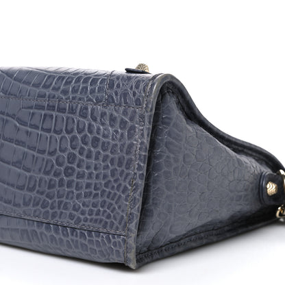 Balenciaga Calfskin Crocodile Embossed Giant 12 Gold Hardware City Gris Beton 11 of 12