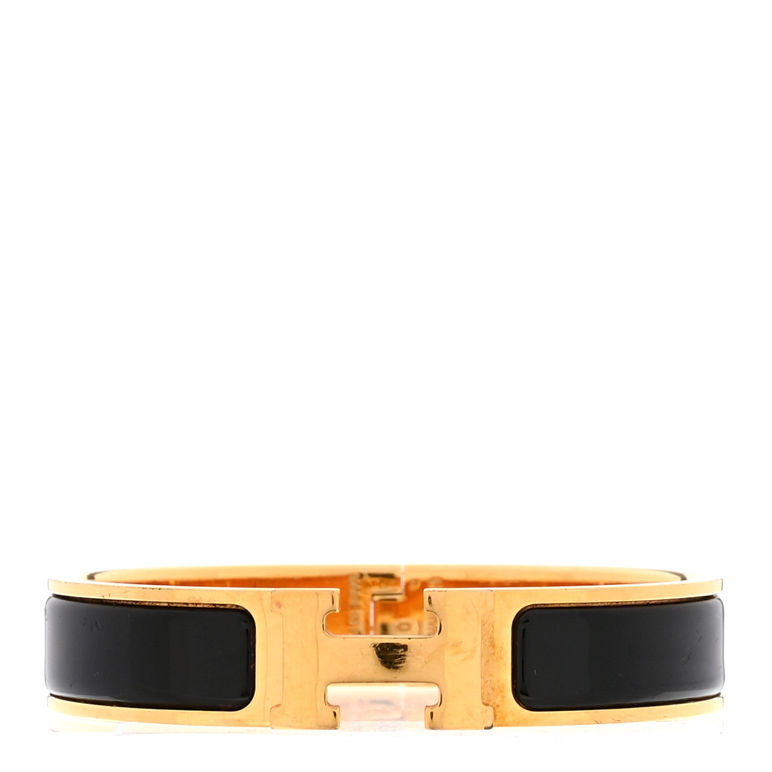 Hermes Enamel Narrow Clic Clac H Bracelet PM Black 1 of 4