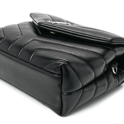 Saint Laurent Calfskin Y Quilted Monogram Toy Loulou Crossbody Bag Black 12 of 12