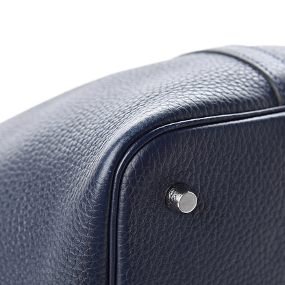 Hermes Taurillon Clemence Swift Eclat Picotin Lock 22 MM Bleu Nuit Bleu Electrique 12 of 12