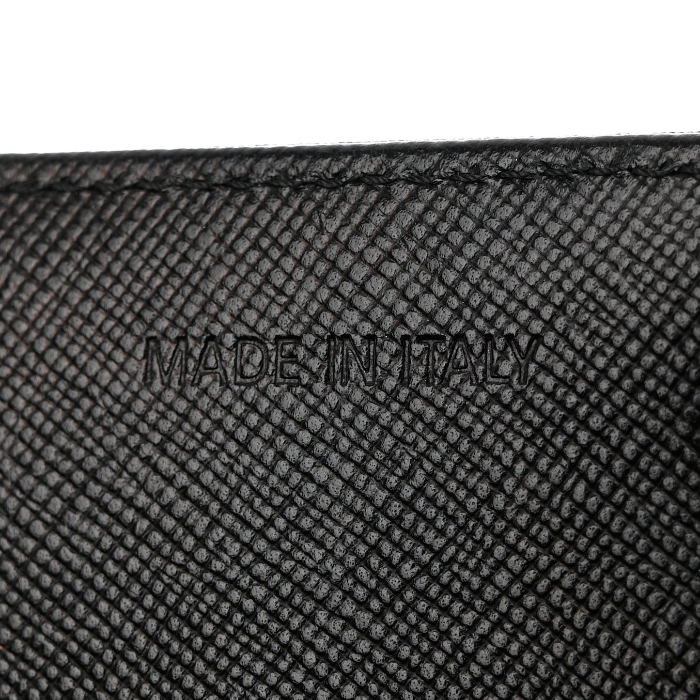 Tessuto Nylon Saffiano Flap Wallet Black