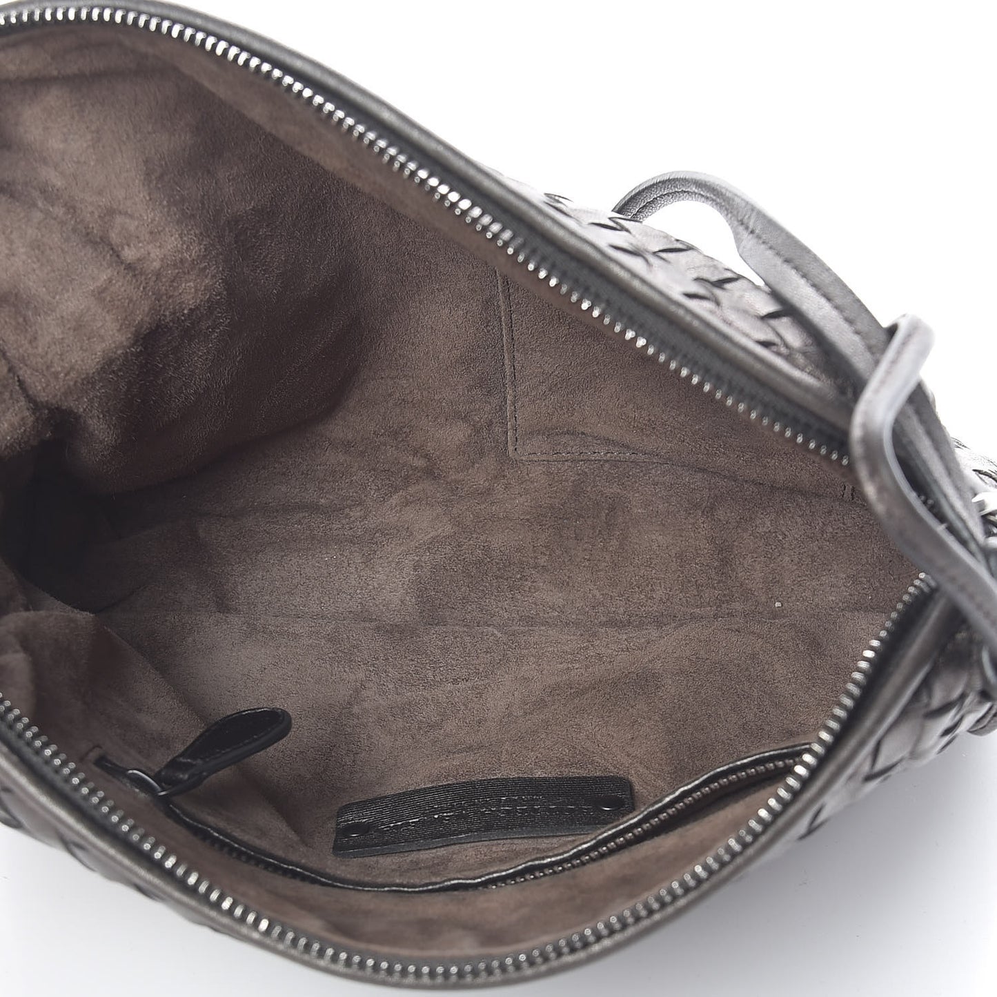 Metallic Nappa Intrecciato Nodini Crossbody Messenger Bronze