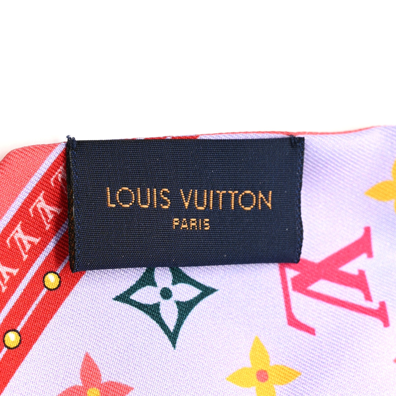 Louis Vuitton Silk Monogram Flowers Forever Bandeau Red 3 of 4