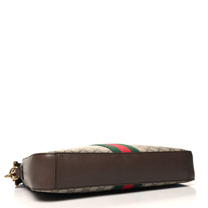 Gucci GG Supreme Monogram Textured Calfskin Web Medium Ophidia Briefcase Beige Ebony New Acero 4 of 13