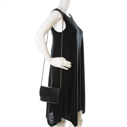 Chanel Caviar Sevruga Wallet On Chain WOC Black 2 of 8