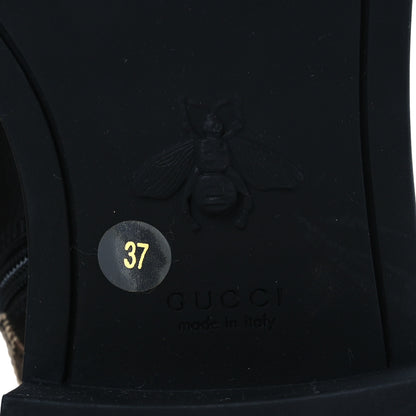 Gucci Flores Calfskin Monogram Maxi GG Nappa Matelasse Double G 40mm Ankle Boots 37 Black Camel Ebony 8 of 12