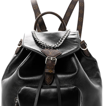 Louis Vuitton Lambskin Monogram Montsouris Vibe PM Black 7 of 10