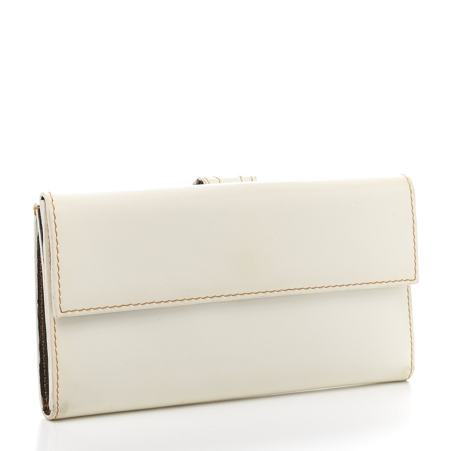 Fendi Coated Canvas Zucca Spalmati Continental Wallet White Tobacco 3 of 10