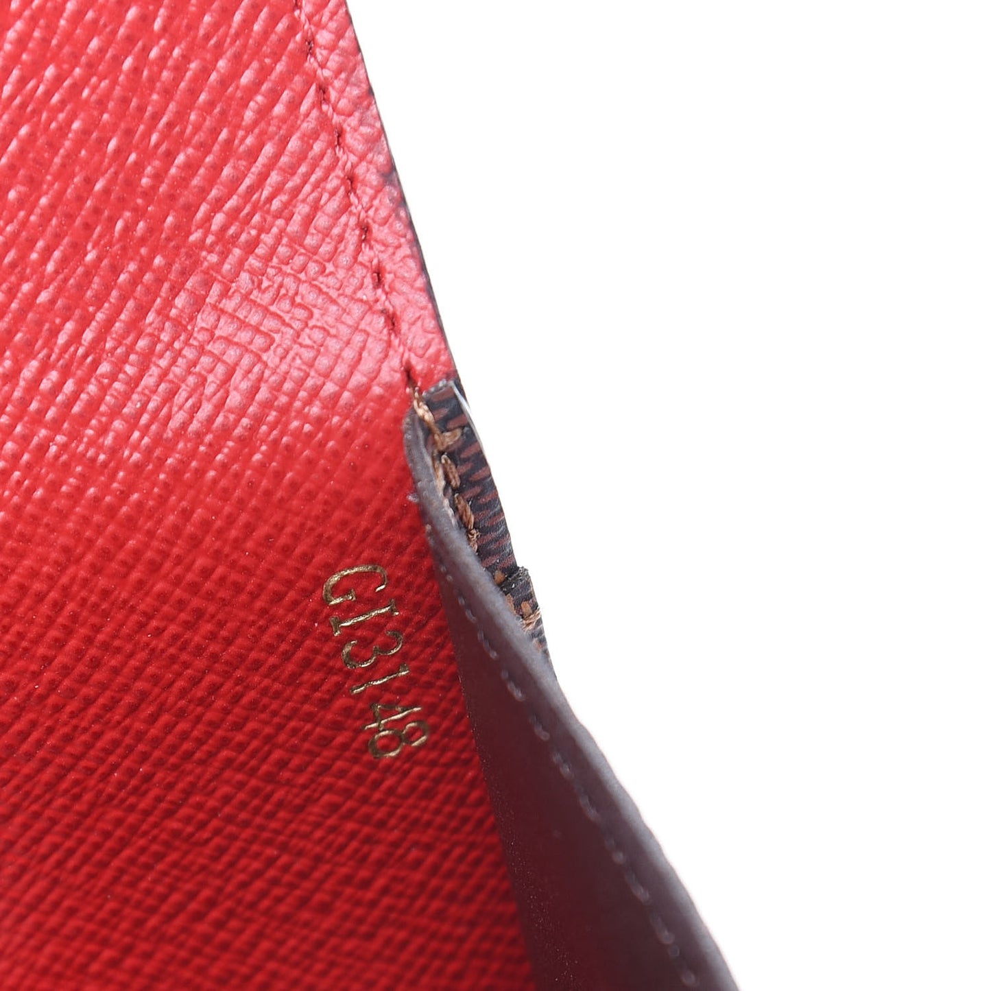 Damier Ebene Josephine Wallet Red
