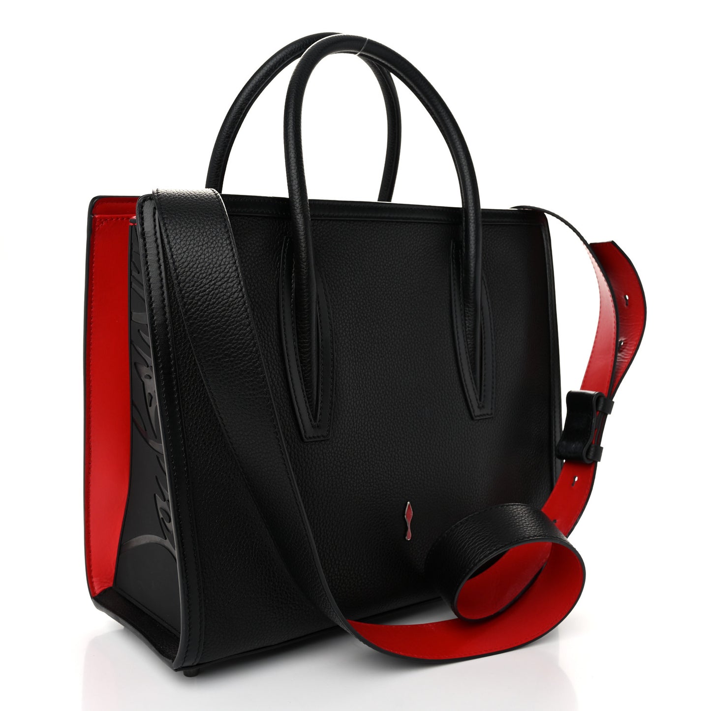 Calfskin Spikes Loubinthesky Medium Paloma Black