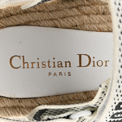 Christian Dior Technical Knit Jute Dioract 10mm Sandals 38.5 White Black 8 of 9