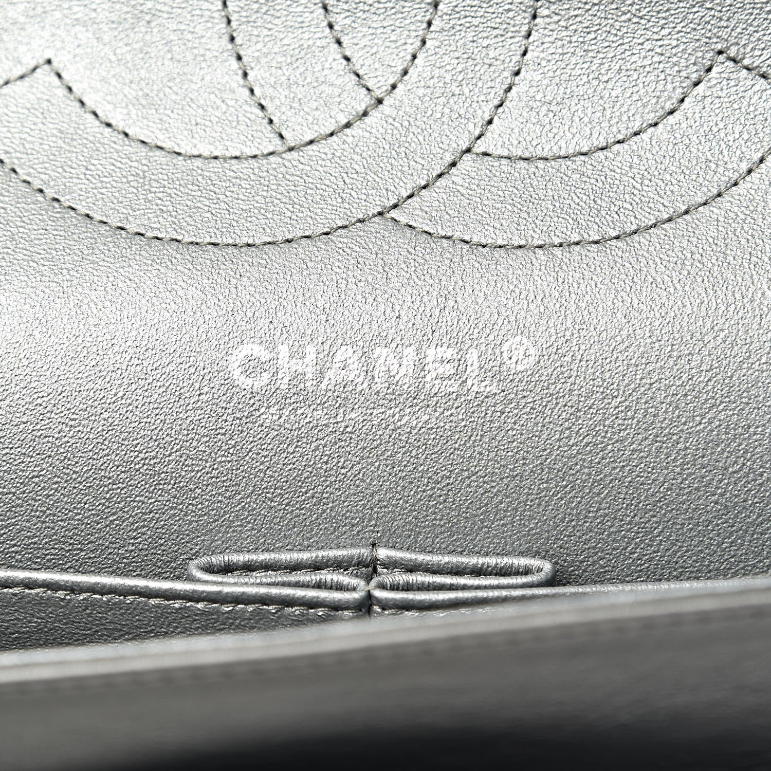 Chanel Metallic Calfskin Quilted Jumbo Double Flap Silver 13 of 20