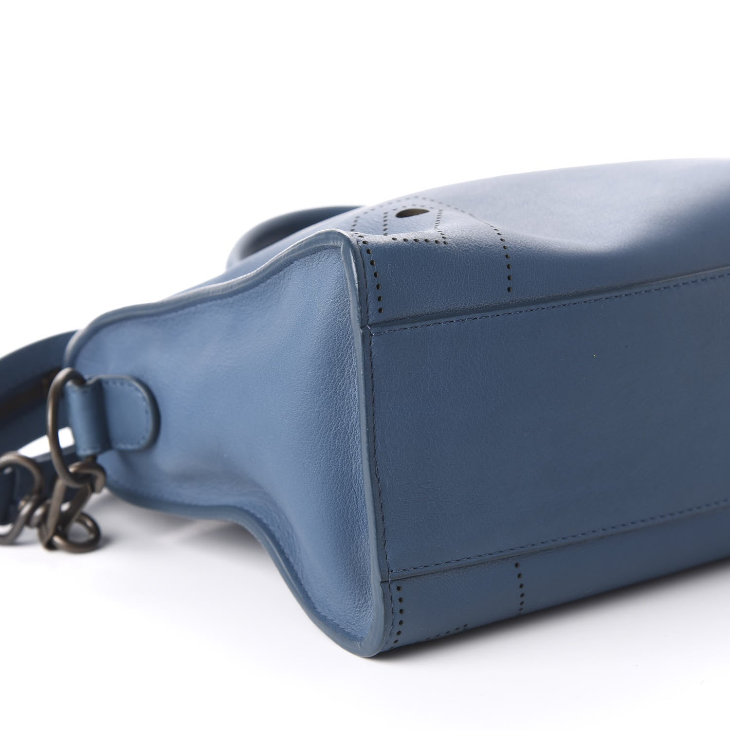 Balenciaga Veau Soyeux Perforated Blackout Hardware S City Bleu Canard 6 of 10