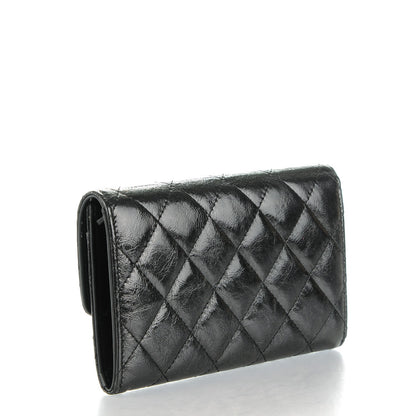 Chanel Glazed Calfskin Quilted Small Reissue Flap Wallet Black 3 of 8