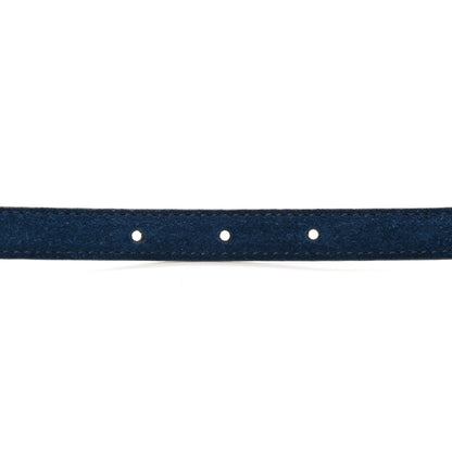 Gucci Suede Calfskin Torchon Double G 15mm Belt 70 28 Blue Agata 5 of 5