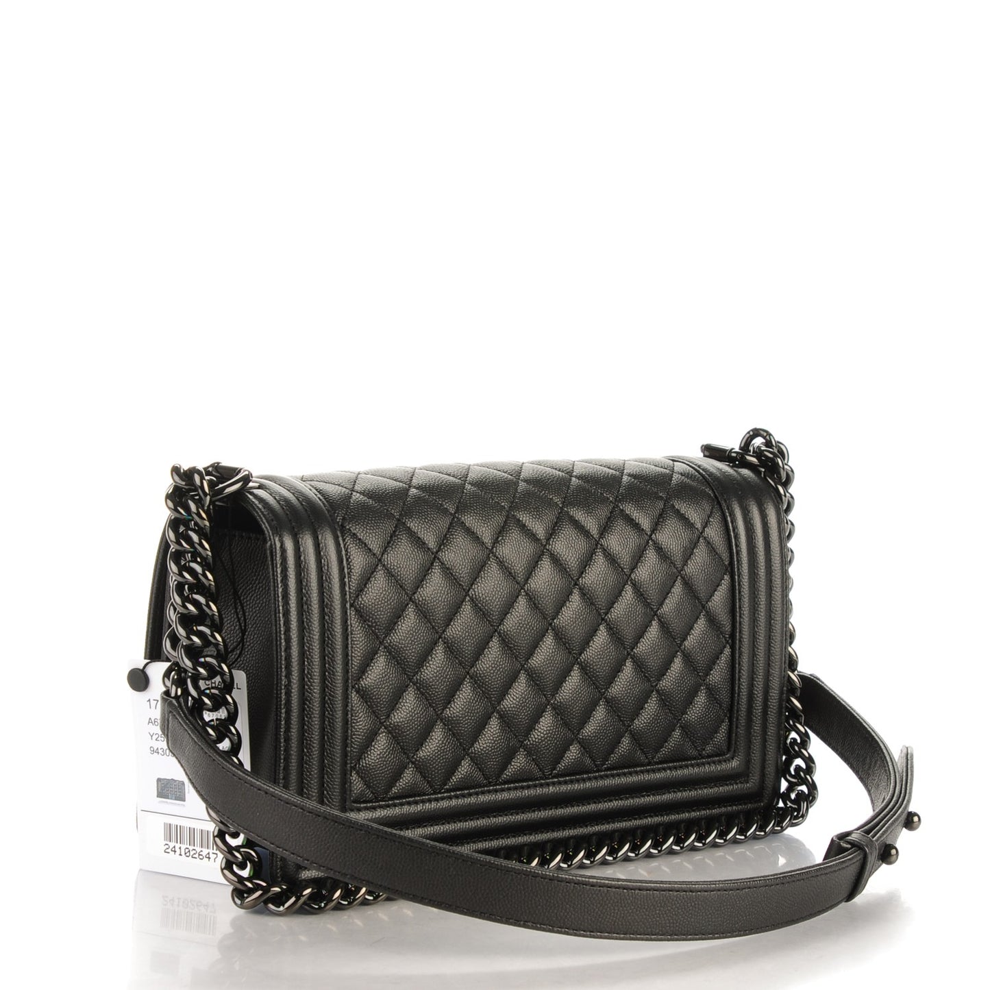 Caviar Quilted Medium Boy Flap So Black