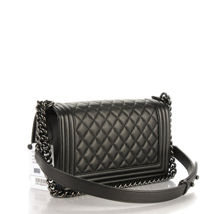 Chanel Caviar Quilted Medium Boy Flap So Black 3 of 7