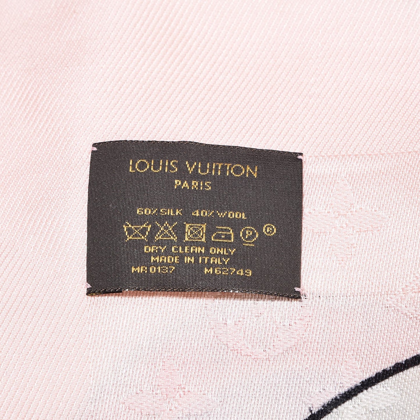 Silk Wool Monogram World Tour Shawl Nude