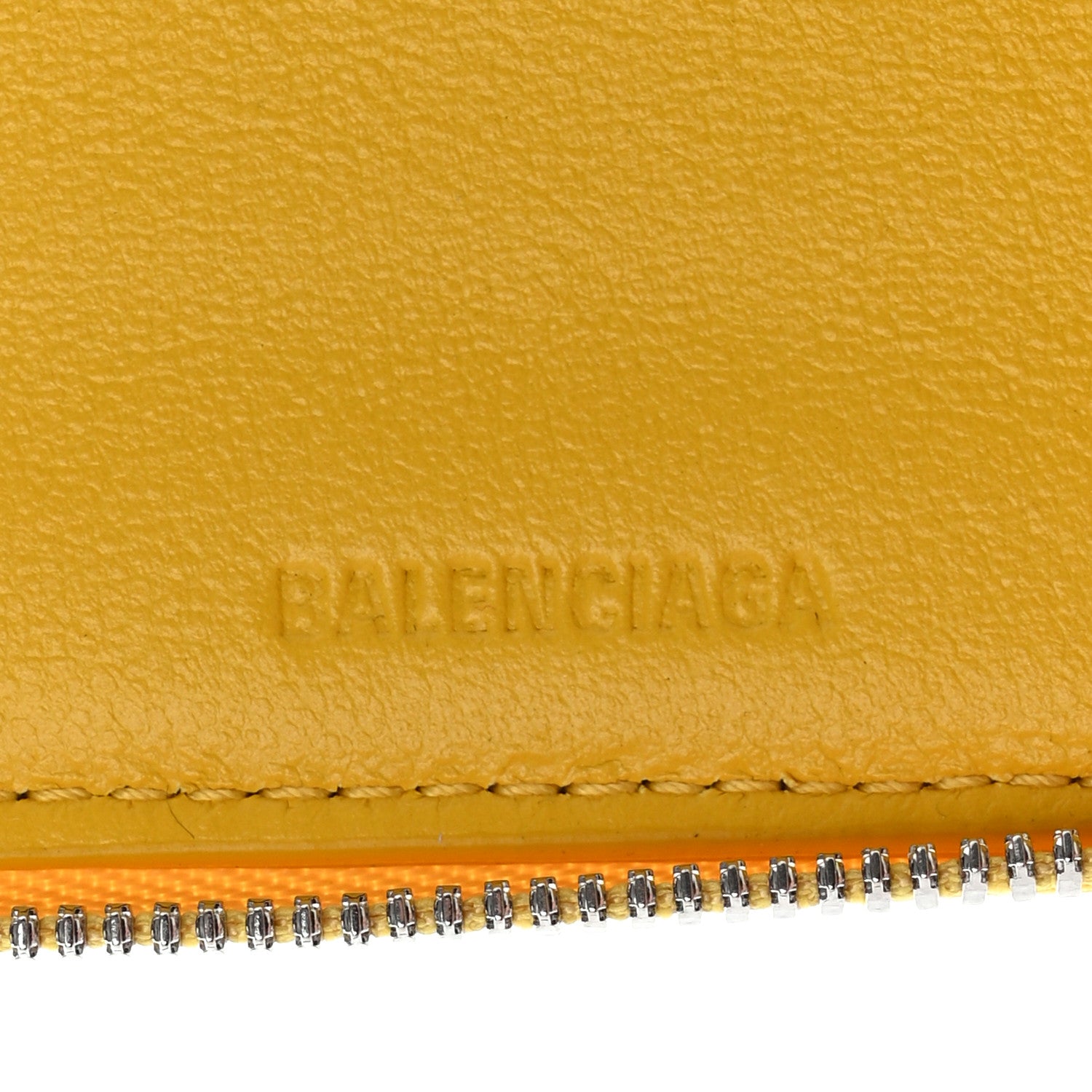 Balenciaga X THE SIMPSONS Smooth Calfskin Logo Card Holder On Keychain Bumblebee Yellow 6 of 15