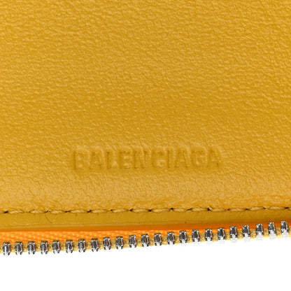 Balenciaga X THE SIMPSONS Smooth Calfskin Logo Card Holder On Keychain Bumblebee Yellow 6 of 15