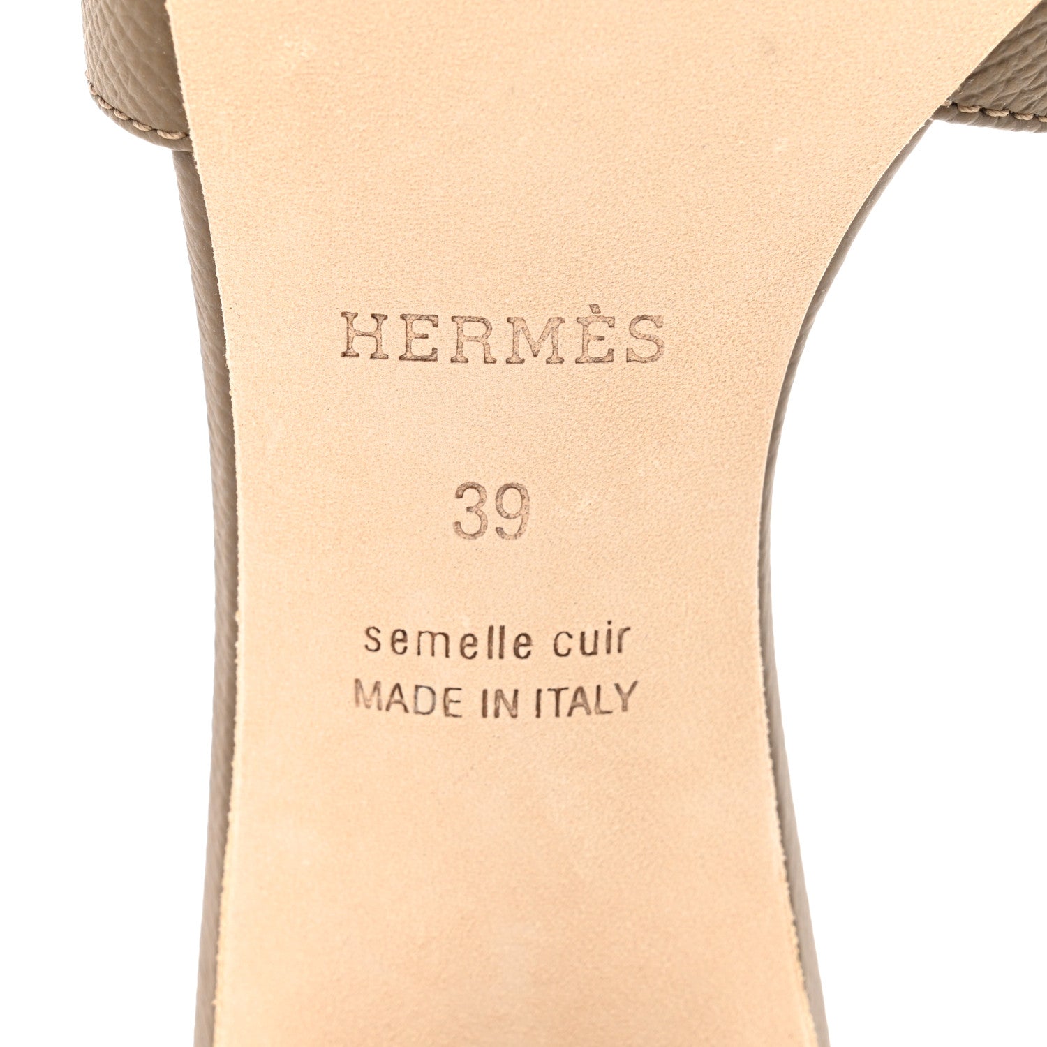 Hermes Epsom Oasis Sandals 39 Etoupe 8 of 9