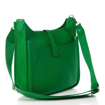 Hermes Taurillon Clemence Evelyne III GM Bambou 2 of 10
