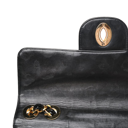 Chanel Patent Quilted XL Jumbo Single Flap Black 6 of 14