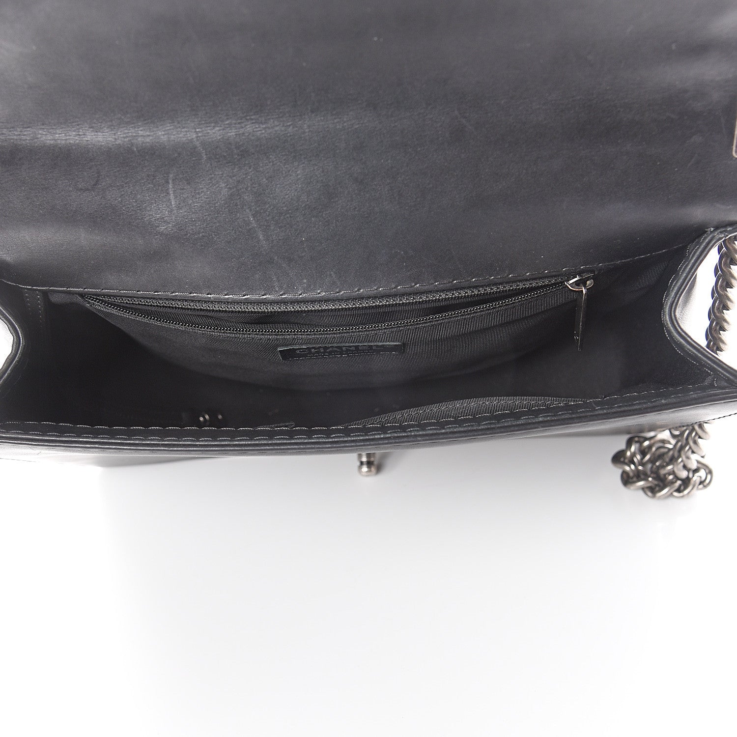 Chanel Lambskin Quilted Large Boy Flap Black 4 of 9