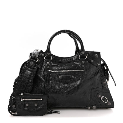 Balenciaga Agneau Arena Neo Cagole City Handbag Black 3 of 11