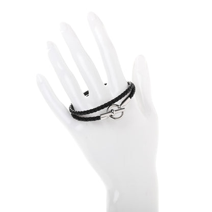 Hermes Swift Double Tour Glenan Bracelet T2 Black 2 of 5