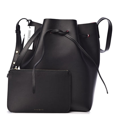 Mansur Gavriel Vegetable Tanned Calfskin Bucket Bag Black Dolly 1 of 9