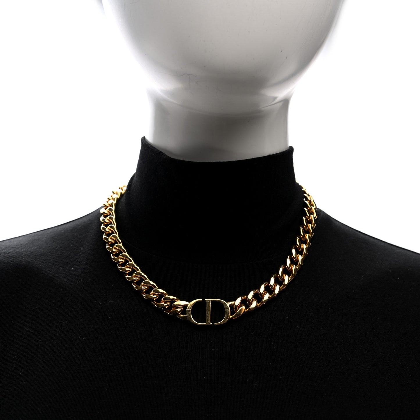 Metal CD Spikes Choker Necklace Gold