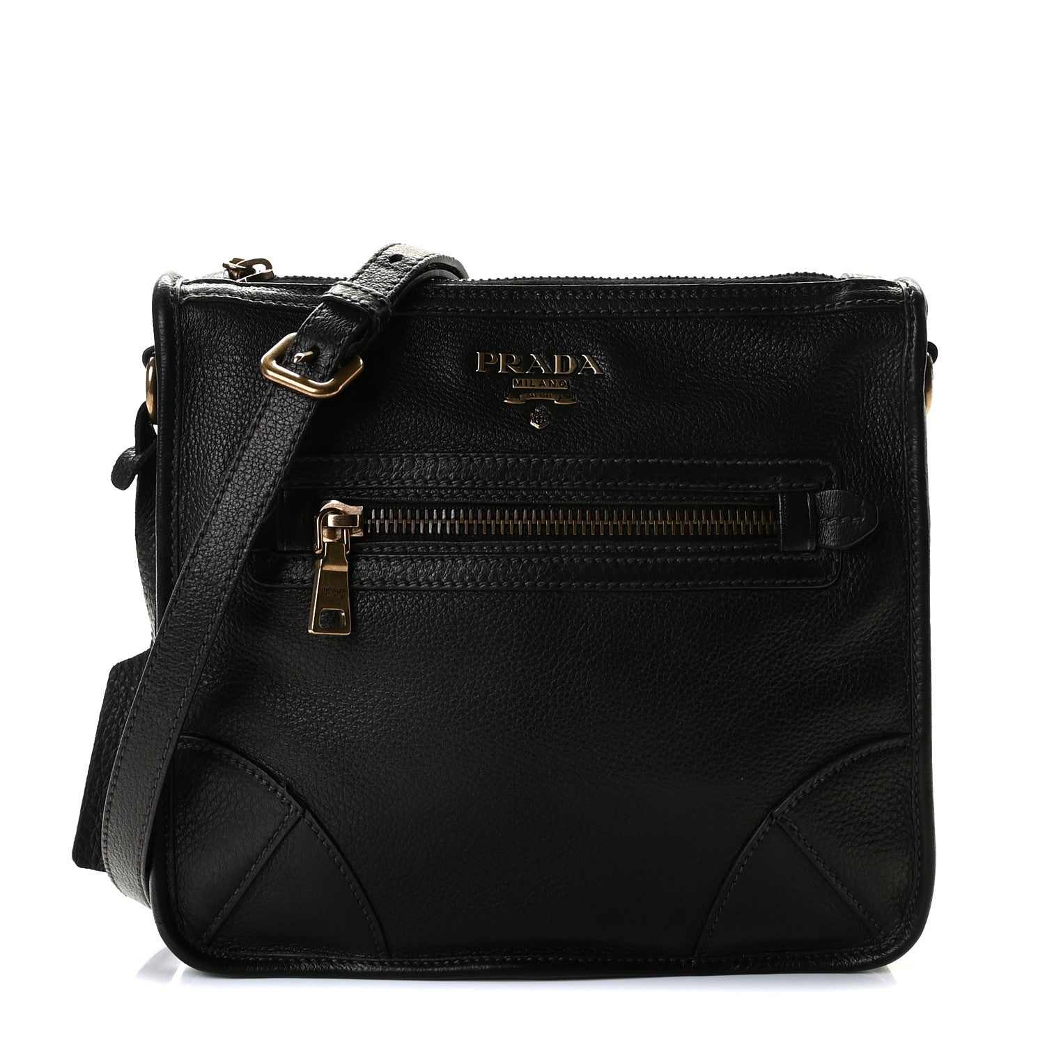 Prada Cervo Crossbody Black 1 of 9