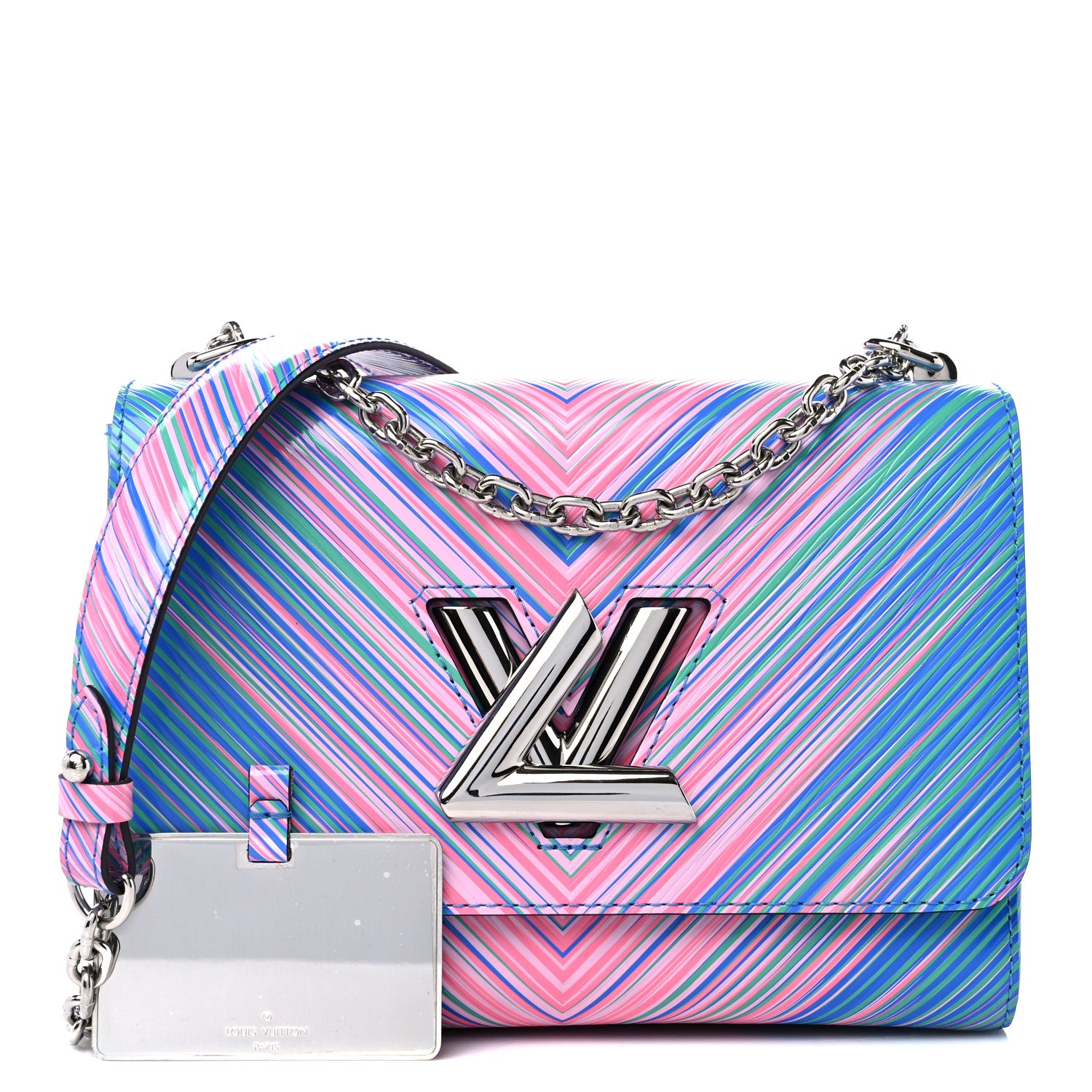 Louis Vuitton Epi Tropical Twist Shoulder Bag MM Blue Rose 1 of 9