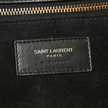 Saint Laurent Pony Hair Nappa Leopard Print Le 5 A 7 Bea Tote Earth Black 10 of 19