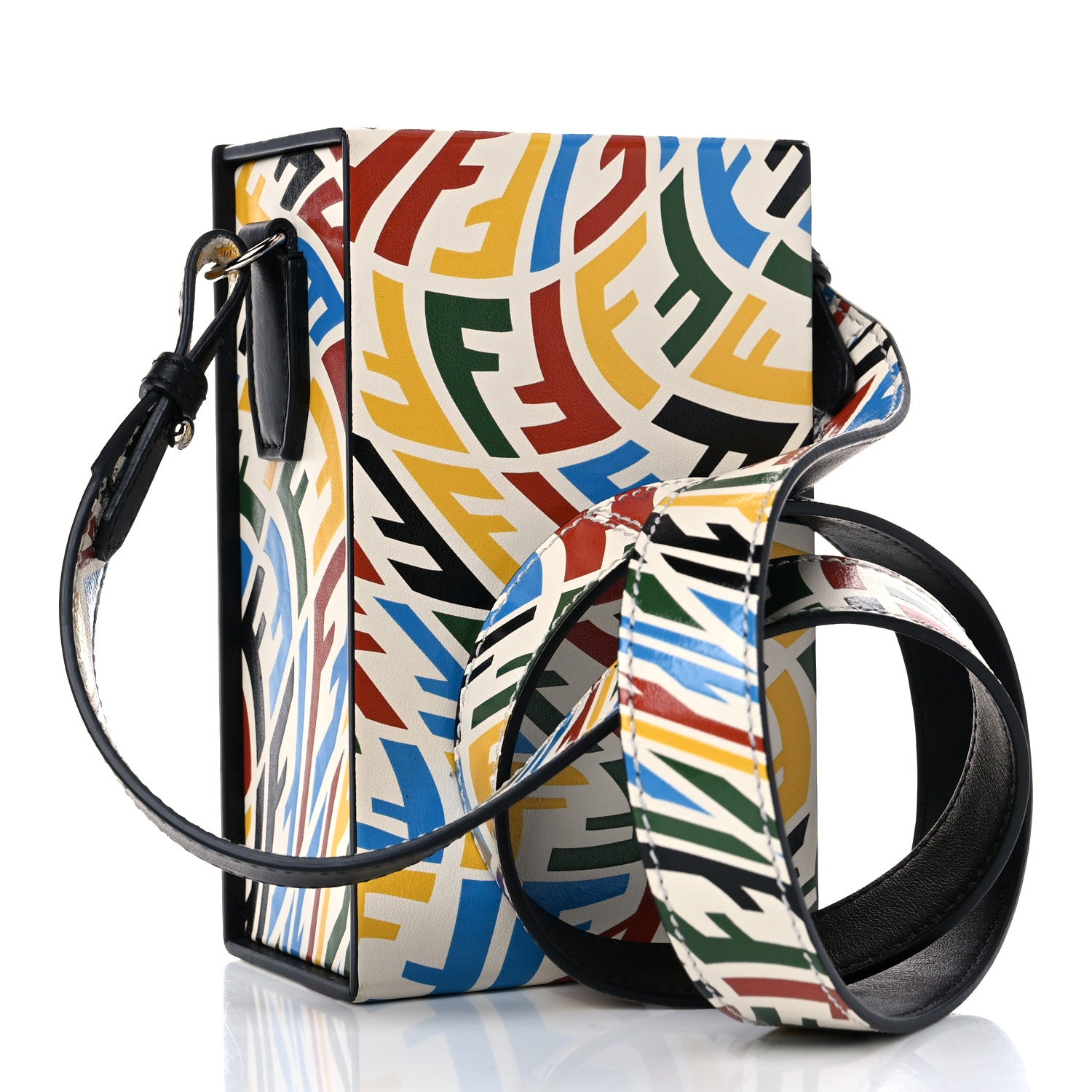 Fendi X SARAH COLEMAN Vitello Grace Light FF Vertigo Box Bag White Ice Multicolor 3 of 10