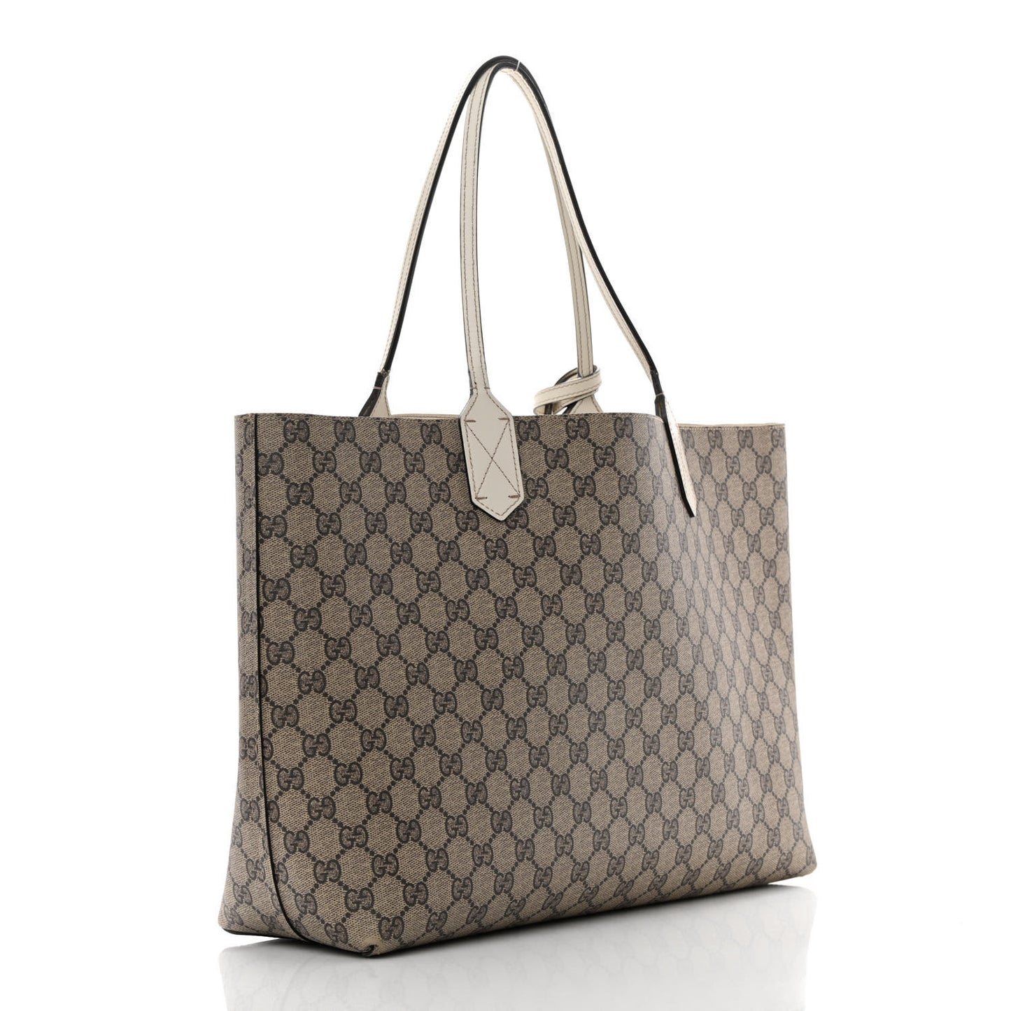 GG Supreme Monogram Medium Reversible Tote Beige White