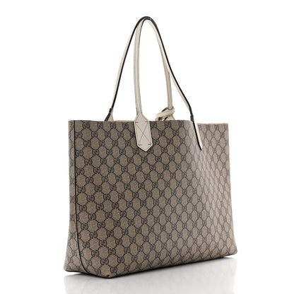 Gucci GG Supreme Monogram Medium Reversible Tote Beige White 4 of 23