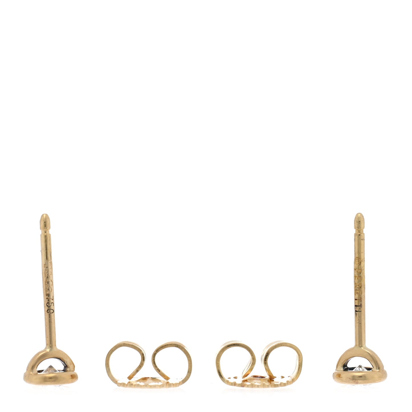 18K Yellow Gold Diamond .06ctw Elsa Peretti Diamonds By The Yard Earrings
