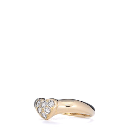 Tiffany 18K Yellow Gold Diamond Heart Ring 50 5.5 3 of 6