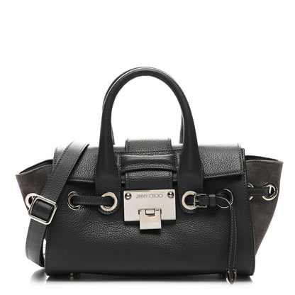 Jimmy Choo Grainy Calfskin Small Rosalie Satchel Grey 1 of 11