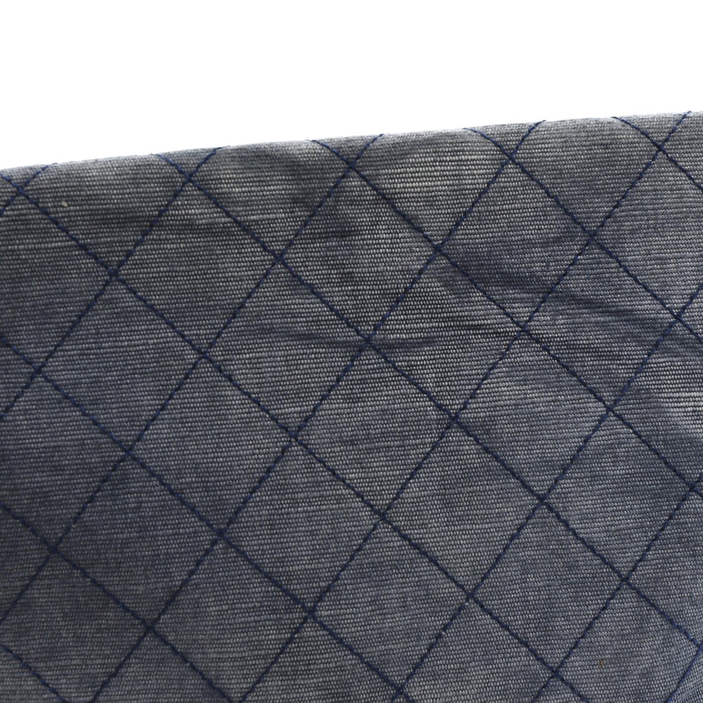 Denim Lambskin Quilted CC Clutch Blue