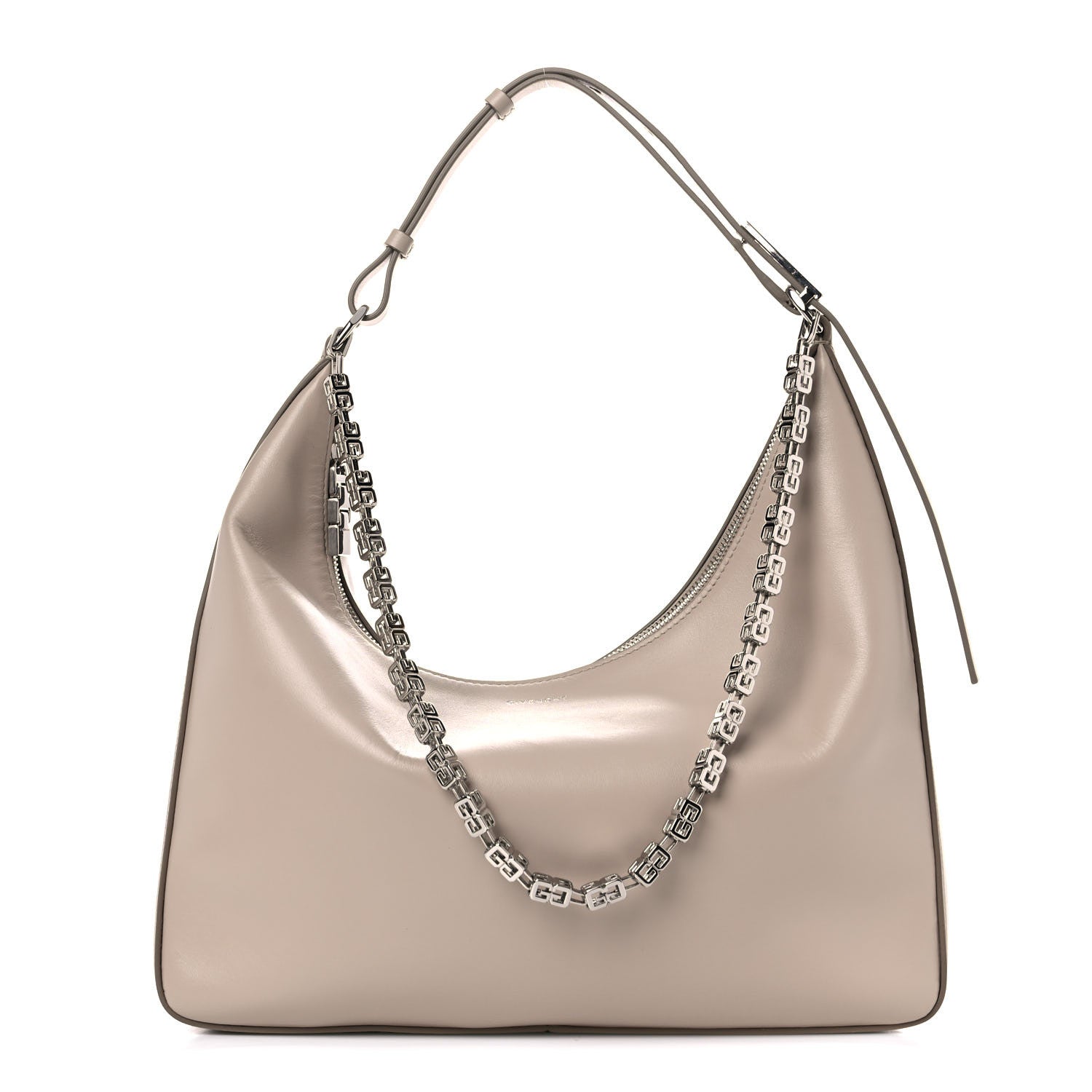 Givenchy Smooth Calfskin Medium Moon Cut Out Shoulder Bag Dune 1 of 11