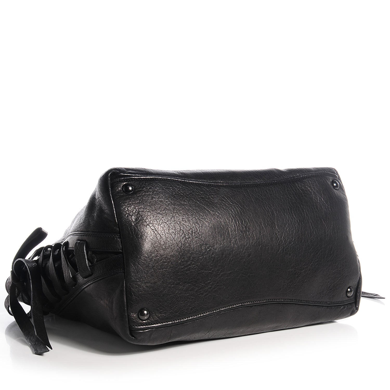 Miu Miu Nappa Monk Leather Bow Double Handle Satchel Nero Black 4 of 10