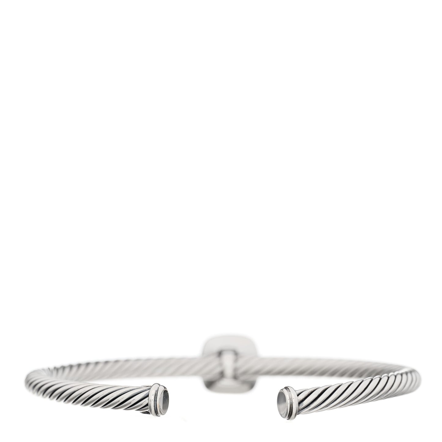 Sterling Silver Diamond Prasiolite 4mm Noblesse Cable Bracelet