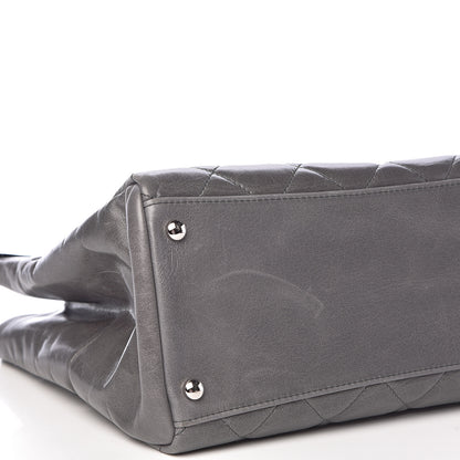 Chanel Glazed Calfskin Quilted Small CC Delivery Tote Grey 8 of 11