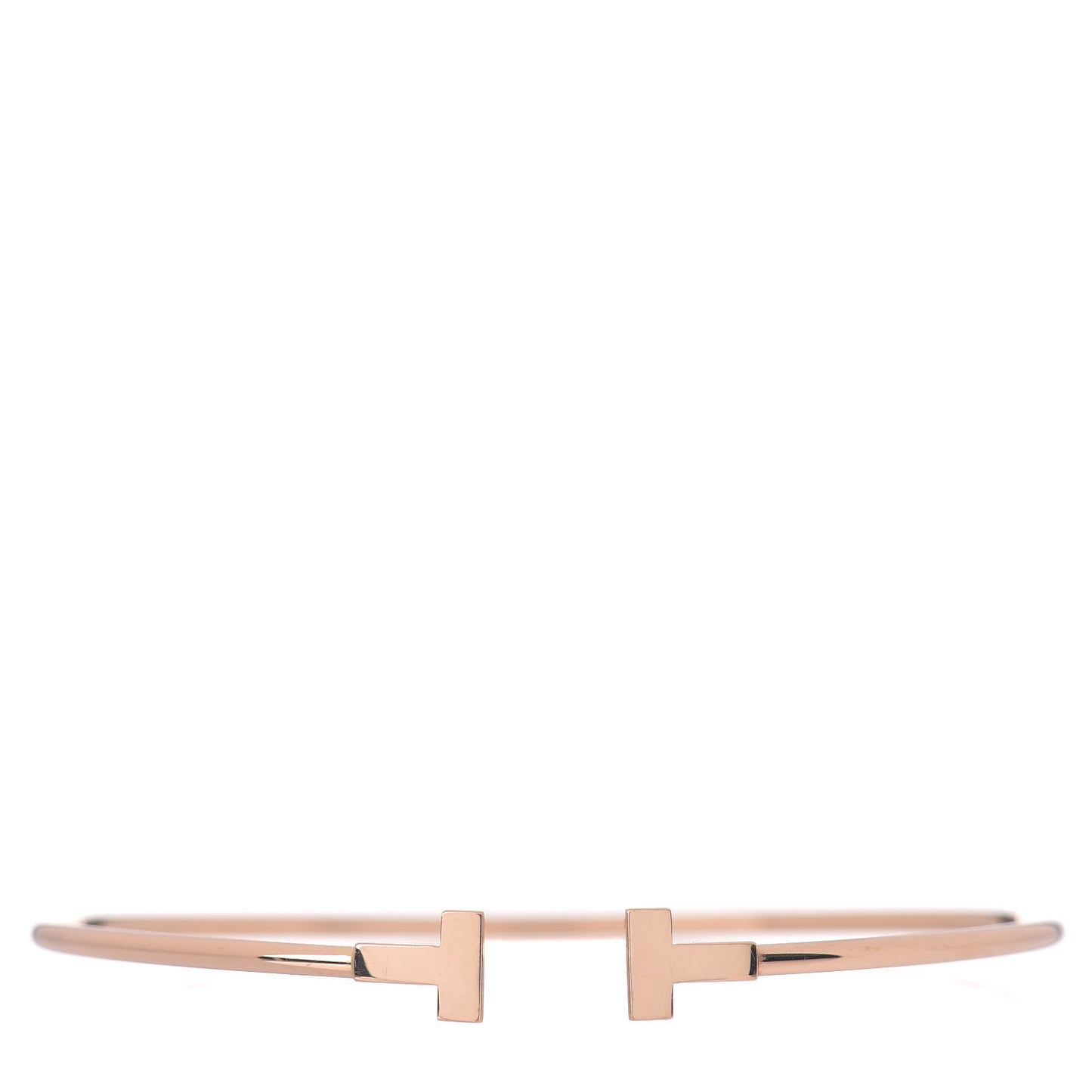 18K Rose Gold Narrow T Wire Bracelet